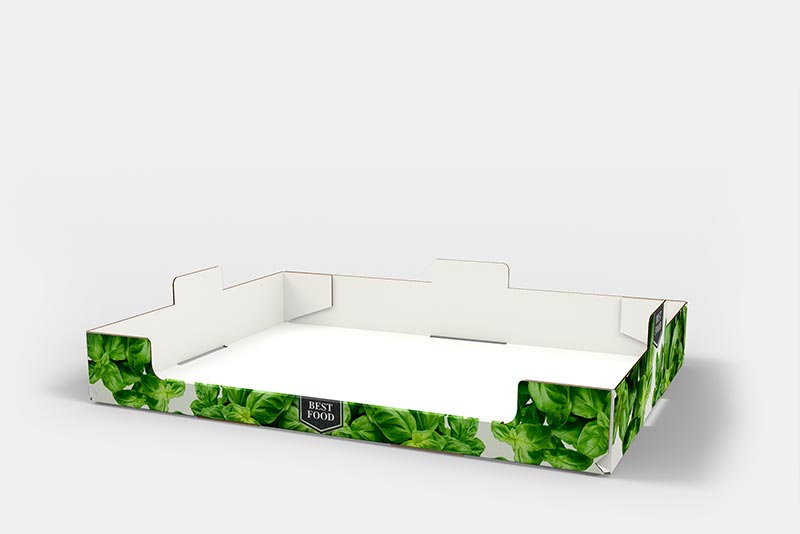 bedruckte Pappstiege